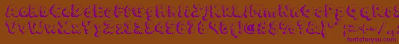 MCKLST   Font – Purple Fonts on Brown Background