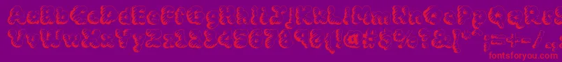 MCKLST   Font – Red Fonts on Purple Background