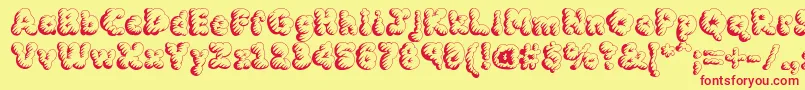 MCKLST   Font – Red Fonts on Yellow Background