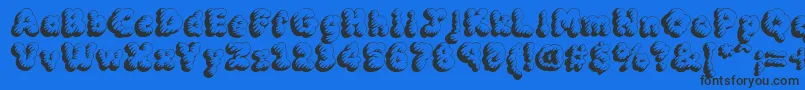 MCKLT    Font – Black Fonts on Blue Background