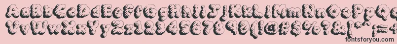 MCKLT    Font – Black Fonts on Pink Background