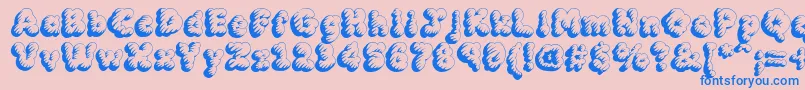 MCKLT    Font – Blue Fonts on Pink Background