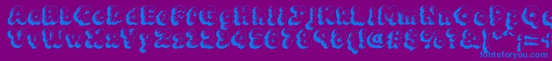 MCKLT    Font – Blue Fonts on Purple Background