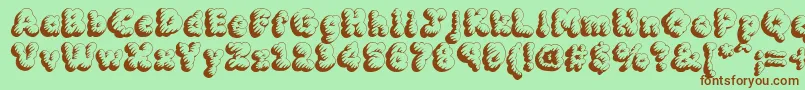 MCKLT    Font – Brown Fonts on Green Background