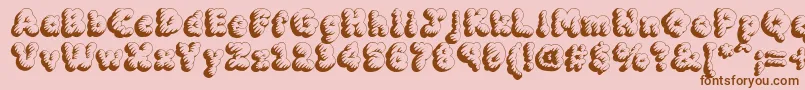 MCKLT    Font – Brown Fonts on Pink Background