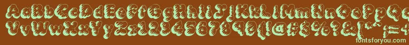 MCKLT    Font – Green Fonts on Brown Background