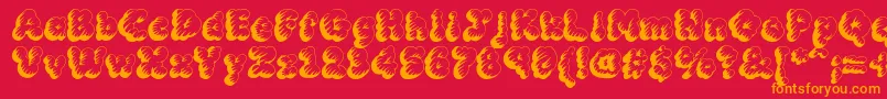 MCKLT    Font – Orange Fonts on Red Background