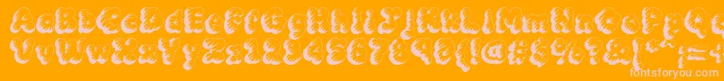 MCKLT    Font – Pink Fonts on Orange Background