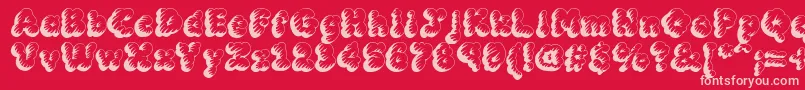 MCKLT    Font – Pink Fonts on Red Background