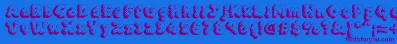 MCKLT    Font – Purple Fonts on Blue Background