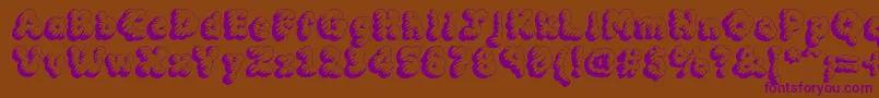 MCKLT    Font – Purple Fonts on Brown Background