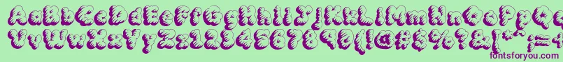 MCKLT    Font – Purple Fonts on Green Background