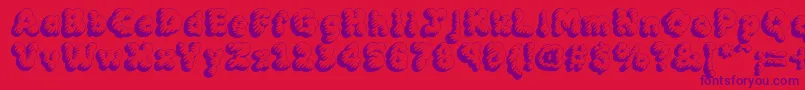 MCKLT    Font – Purple Fonts on Red Background