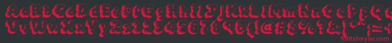 MCKLT    Font – Red Fonts on Black Background