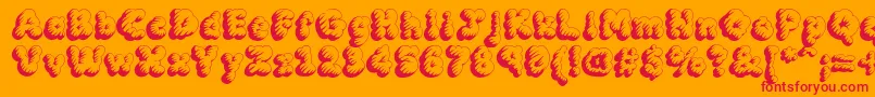 MCKLT    Font – Red Fonts on Orange Background