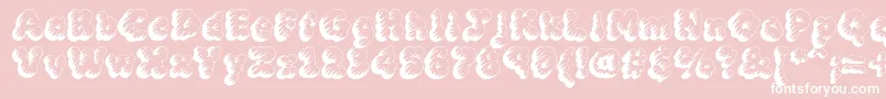 MCKLT    Font – White Fonts on Pink Background