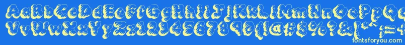 MCKLT    Font – Yellow Fonts on Blue Background