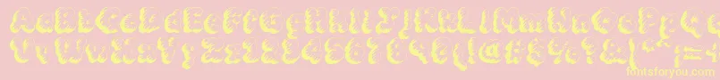 MCKLT    Font – Yellow Fonts on Pink Background