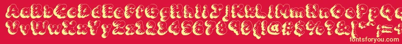 MCKLT    Font – Yellow Fonts on Red Background