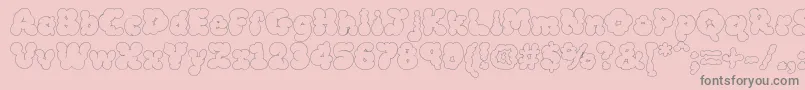 MCKLW    Font – Gray Fonts on Pink Background