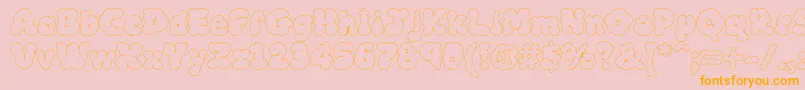 MCKLW    Font – Orange Fonts on Pink Background