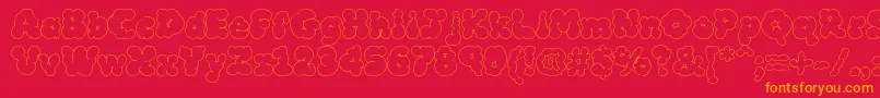 MCKLW    Font – Orange Fonts on Red Background