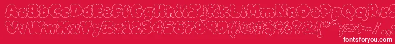 MCKLW    Font – White Fonts on Red Background