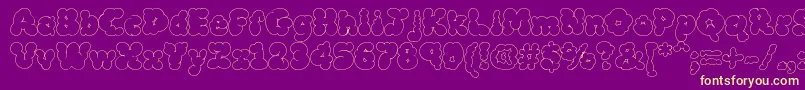 MCKLW    Font – Yellow Fonts on Purple Background