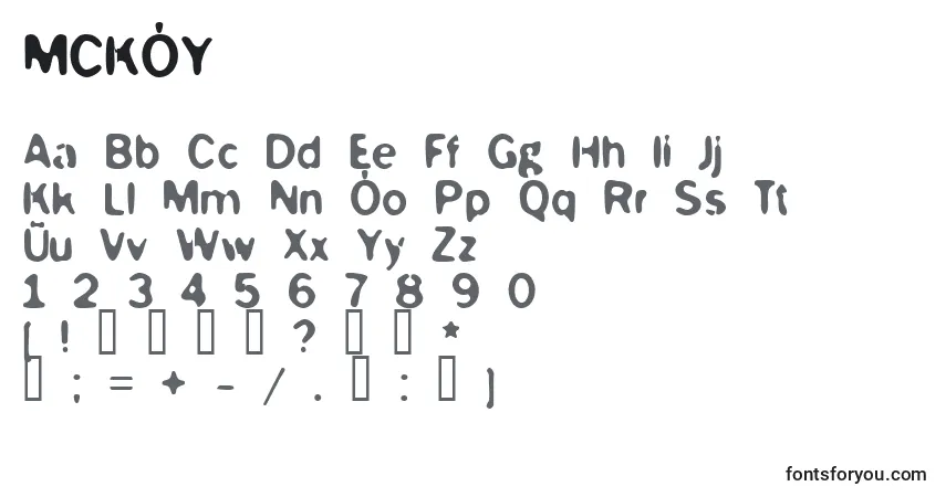 MCKOY    (133916)フォント–アルファベット、数字、特殊文字