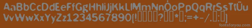 MCKOY    Font – Gray Fonts on Brown Background