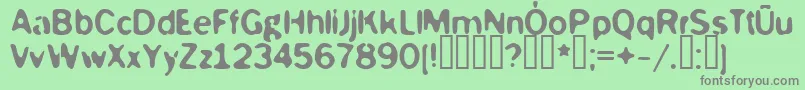 MCKOY    Font – Gray Fonts on Green Background