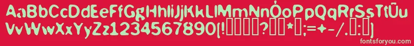 MCKOY    Font – Green Fonts on Red Background