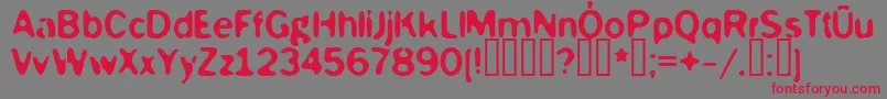 MCKOY    Font – Red Fonts on Gray Background