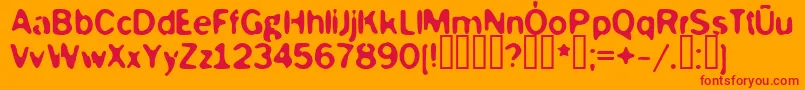 MCKOY    Font – Red Fonts on Orange Background