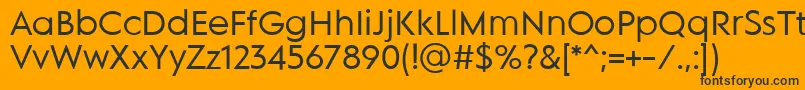 MDGROTESQUE Regular Font – Black Fonts on Orange Background