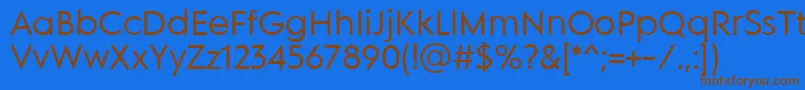 MDGROTESQUE Regular Font – Brown Fonts on Blue Background