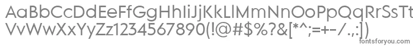 MDGROTESQUE Regular-fontti – harmaat kirjasimet valkoisella taustalla