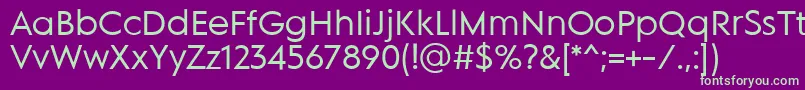 MDGROTESQUE Regular Font – Green Fonts on Purple Background
