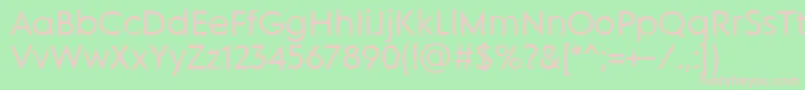 MDGROTESQUE Regular Font – Pink Fonts on Green Background