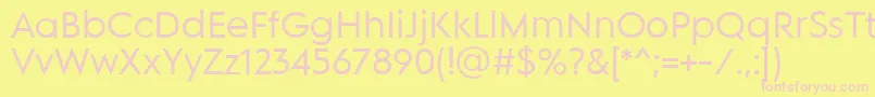Шрифт MDGROTESQUE Regular – розовые шрифты на жёлтом фоне