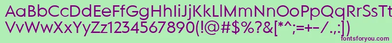 MDGROTESQUE Regular Font – Purple Fonts on Green Background