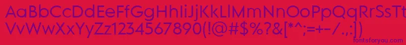 MDGROTESQUE Regular-Schriftart – Violette Schriften auf rotem Hintergrund