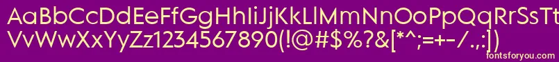 MDGROTESQUE Regular Font – Yellow Fonts on Purple Background