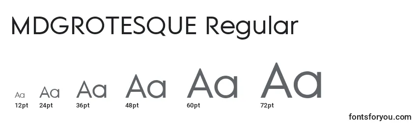 MDGROTESQUE Regular Font Sizes