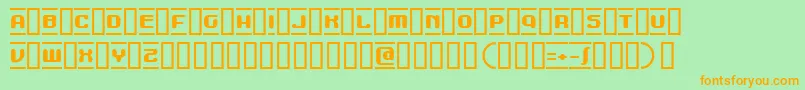 MDMA Font – Orange Fonts on Green Background