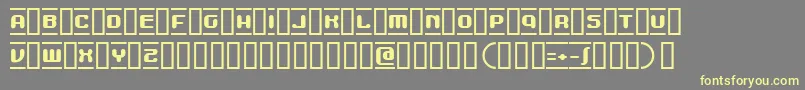 MDMA-Schriftart – Gelbe Schriften auf grauem Hintergrund