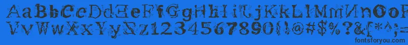 me       Font – Black Fonts on Blue Background