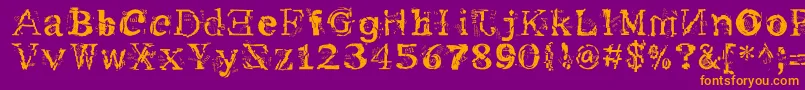 me       Font – Orange Fonts on Purple Background