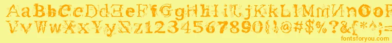 me       Font – Orange Fonts on Yellow Background