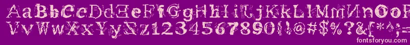 me       Font – Pink Fonts on Purple Background